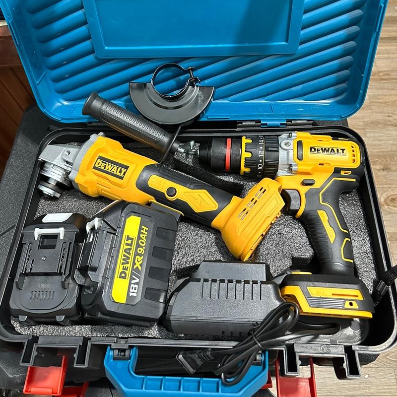 [ Freeship ] Combo 2 Máy Khoan Pin - Máy Mài , Khoan 13 ly ,  2 pin 15 cell  dung lượng cao - chân pin phổ thông