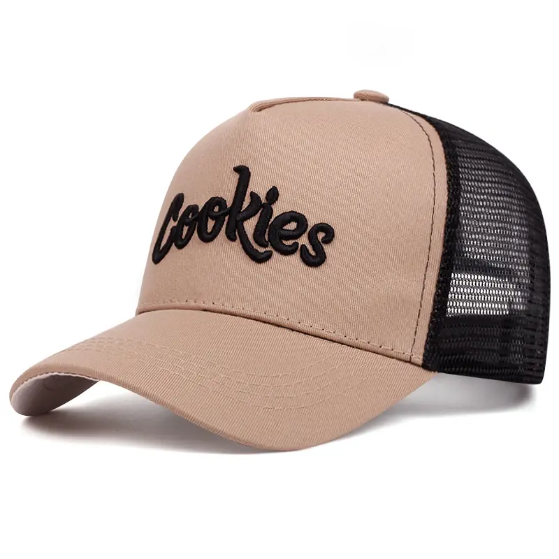 Cookies Embroidered Baseball Cap Outdoor Exercise Mesh Peaked Cap Summer Sunshade Breathable Net Cap running cap women ，jogging cap，bonnet hiking
