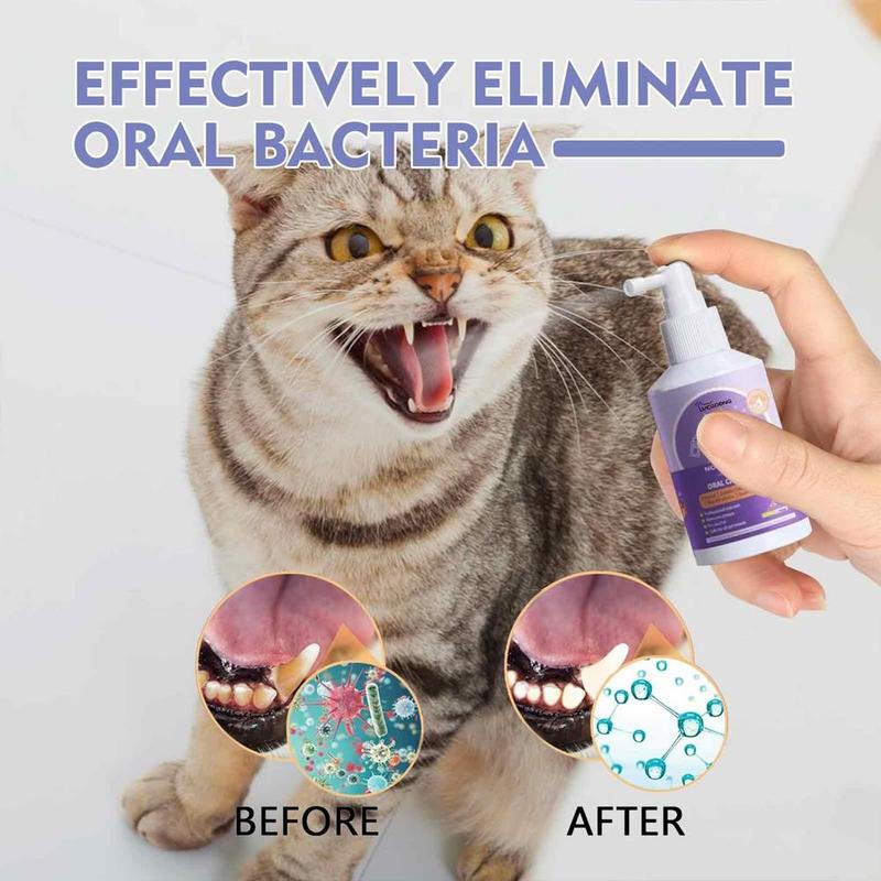 Product Introduction of 50ml Dog Mouth Fresh Spray Odor Eliminating Natural Ingredients Puppies Breath Spray Pets Oral Care Cats Deodorant Pets Supplies 2