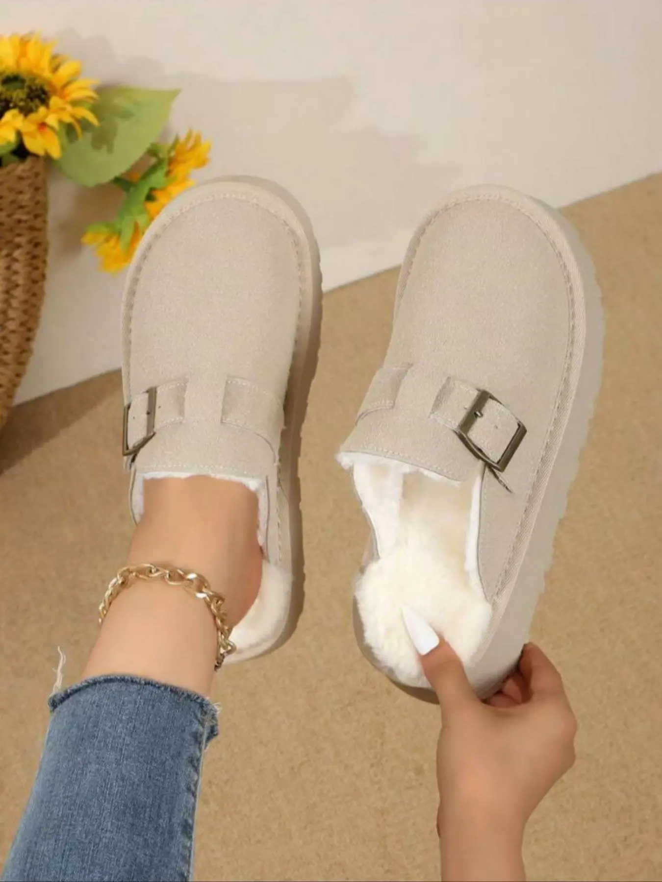 Women's Street Trend Belted Design Slippers, Trendy Soft Comfortable Slippers, Fashionable Platform Slippers for Indoor & Outdoor Wear