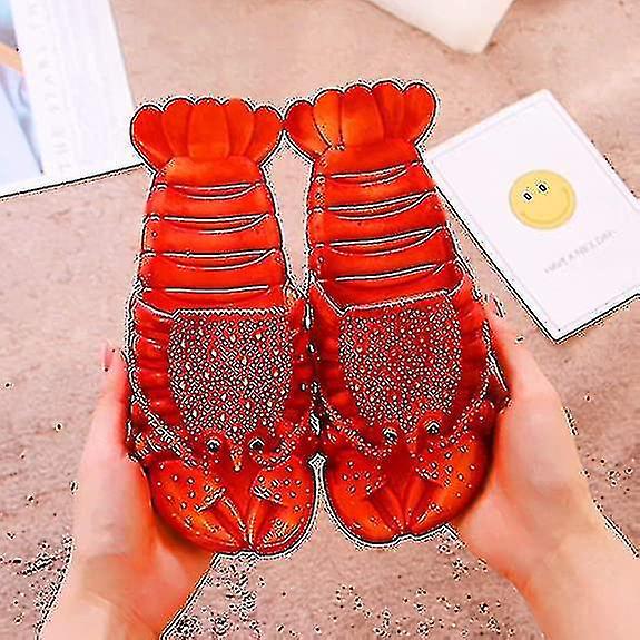 TikTok Shop Gyfdymneutral Lobster Slippers Perch Sandals Animal Slippers Animal Fish Slippers Lobster Slippers