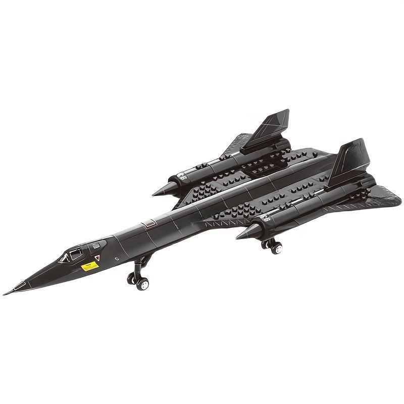 Air Force Blackbird Reconnaissance Airplane Building Block Model, Fighter Assembling Toy, Building Block Model for Kids & Adults 0