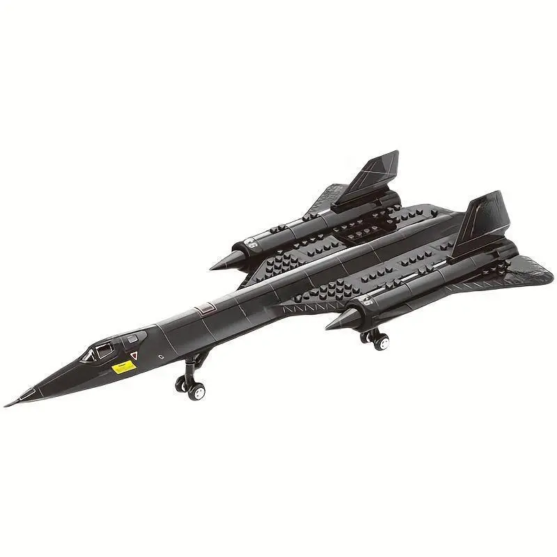 Air Force Blackbird Reconnaissance Airplane Building Block Model, Fighter Assembling Toy, Building Block Model for Kids & Adults 0