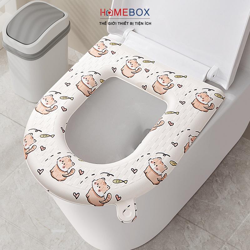 COMBO 3 Tấm Đệm Lót Bồn Cầu Ấm Mông Giữ Ấm Mùa Đông, Lót Toilet EVA Chống Thấm Tấm Phủ Bồn Cầu Tiện Dụng