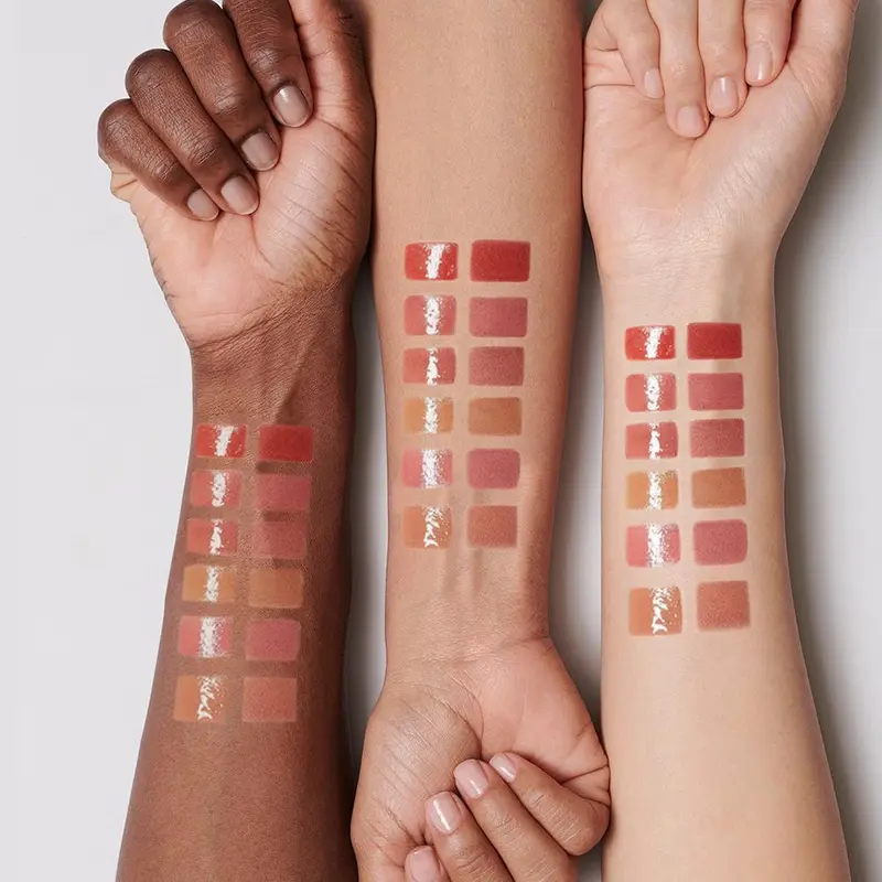 SOUG 3-in-1 Matte Lipstik Warna Melindungi Lip Gloss Tahan Air Non-Lengket 2.2g+2.2g 5