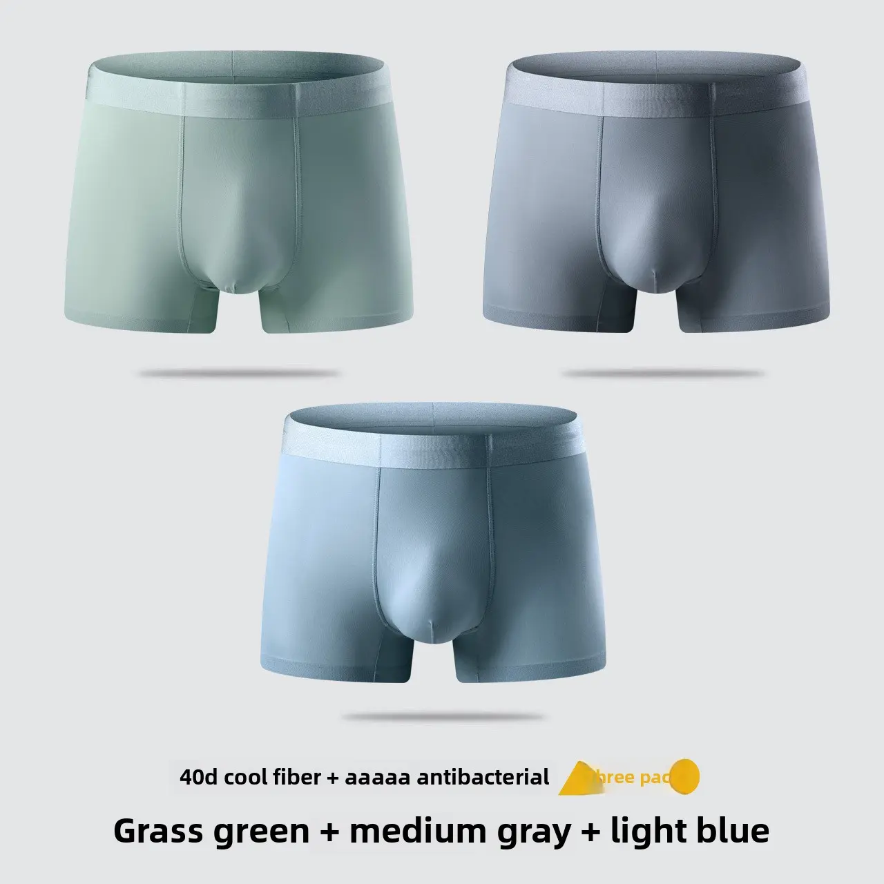 Summer Ultra-Thin Cooling 40D Men's Boxer Briefs – Ice Silk, Anti-Bacterial, Breathable, Seamless & Stretchable Underwear for Men