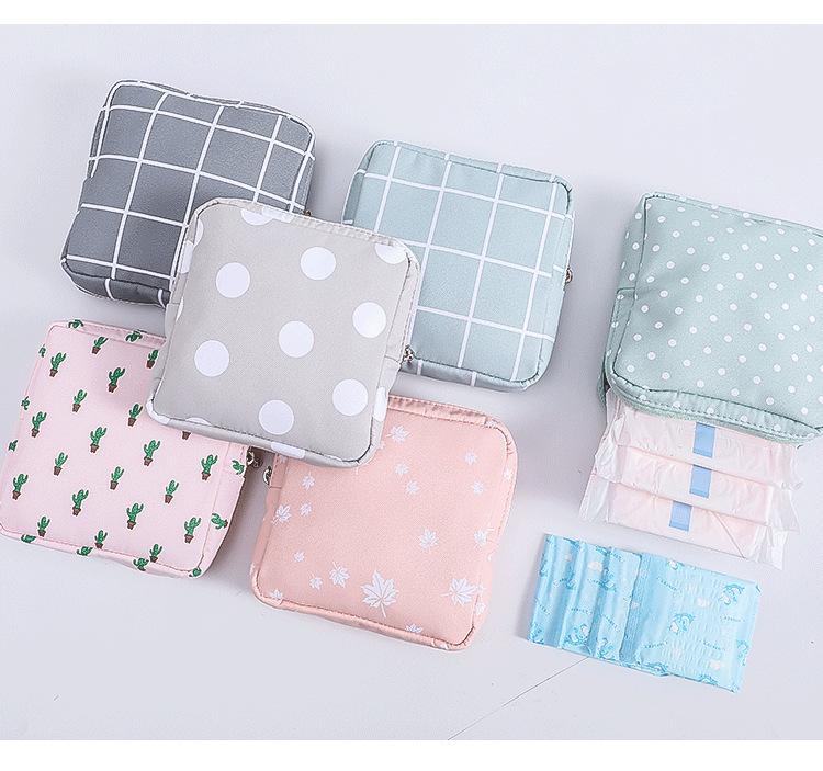 Product Introduction of Women Sanitary Napkin Tampon Storage Bag Cute Sanitary Pad Pouches Portable Makeup Lipstick Key Earphone Data Cables Organizer 1