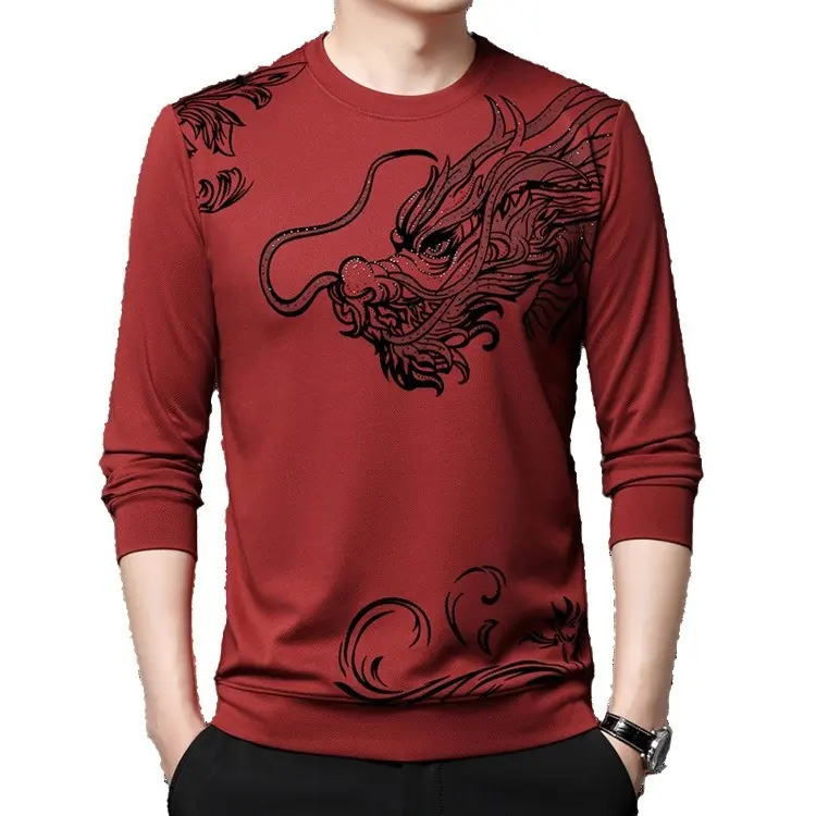 Áo Thun Dài Tay, Áo Nam, Cổ Tròn, Bộ Sưu Tập Mùa Xuân Và Mùa Thu, Áo Phông Công Sở Thường Ngày, Năm 2024 4
