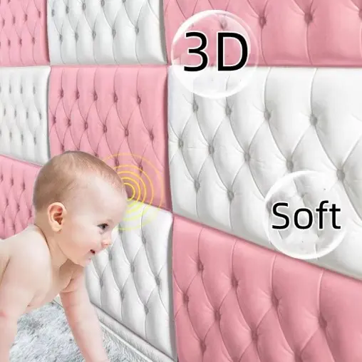 Miếng Dán Tường 3D Dày Dặn Chống Va Chạm Chất Lượng Cao Kích thước: 35 * 70cm, trang trí nhà cửa. Decor Decor Phòng Decal 5