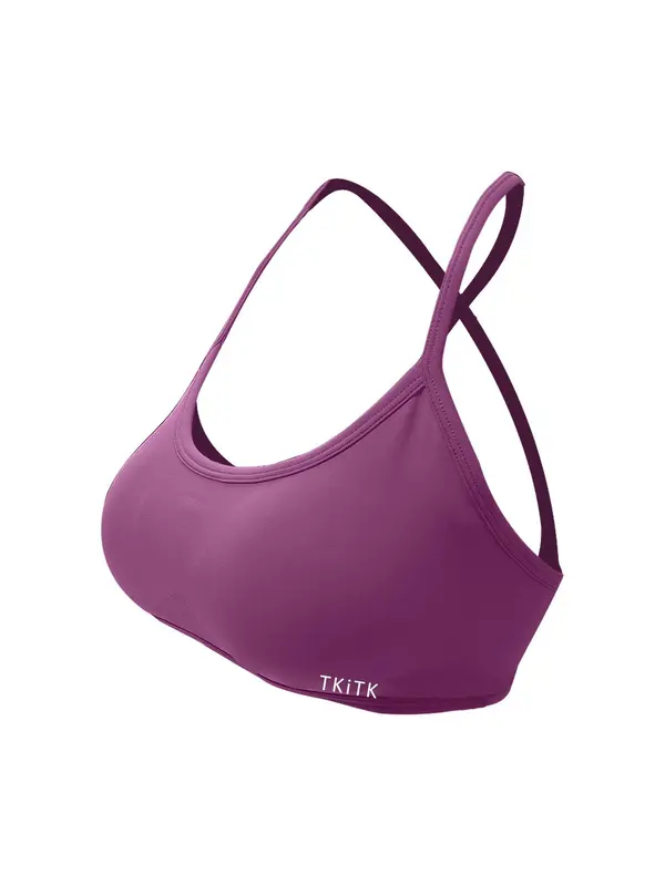 Women's Solid Color Criss Cross Backless Sports Bra, Breathable Comfortable Wireless Sports Bra, Ladies Sportswear for Indoor Outdoor Wear, Gym Clothes 4