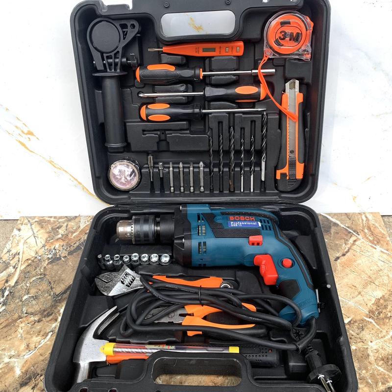 Máy Khoan Điện Đầu Kẹp  13 ly Kèm Theo Phụ Kiện(Đông Cơ Dây Đồng)