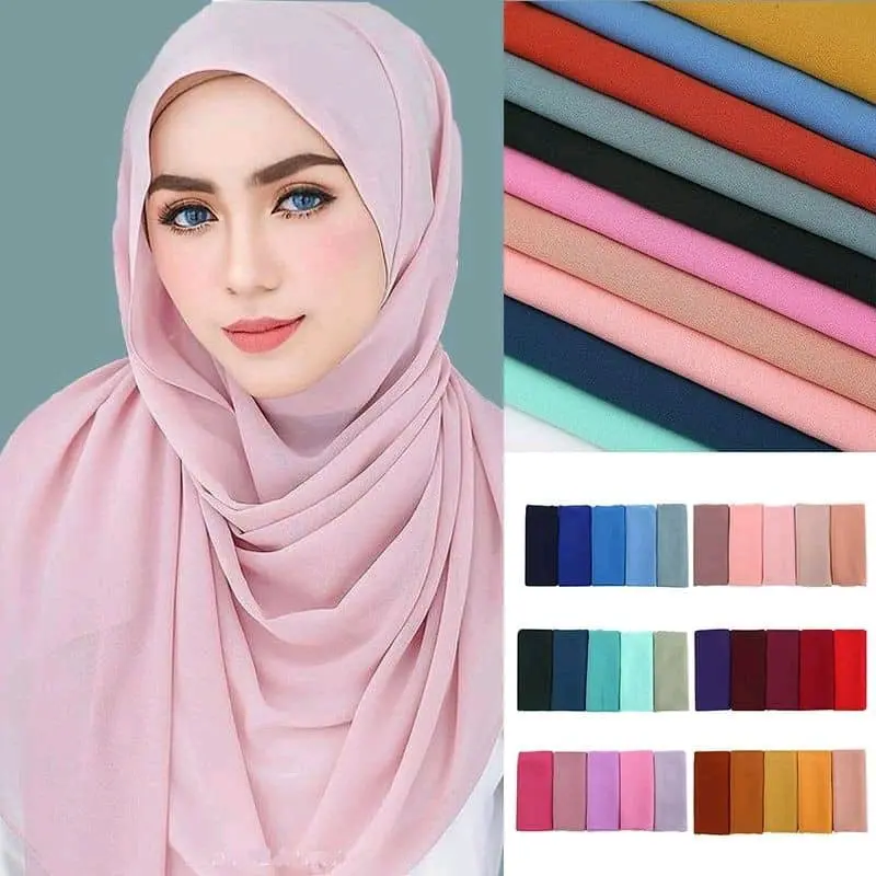SHAWL CHIFFON BORONG TERMURAH / Shawl Keknis Chiffon / Factory Price / Premium Quality (180cm x 71cm)  [Part1] PANJAG Sq Square Hijab