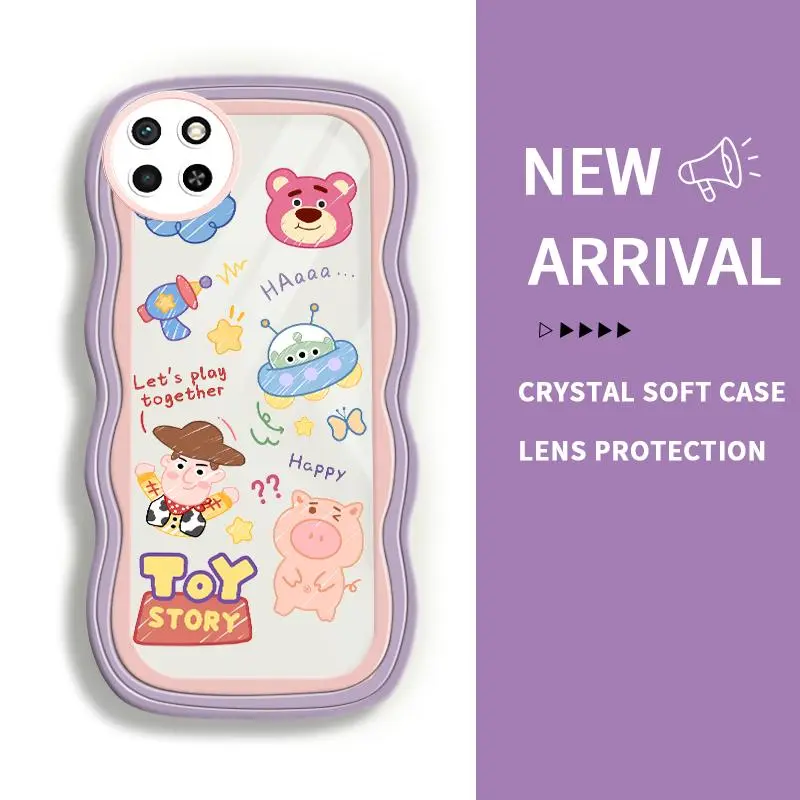 Case Untuk Itel S23 Pelindung Lensa Bening Kartun Strawberry Bear Case Hp Soft Case Casing Ponsel