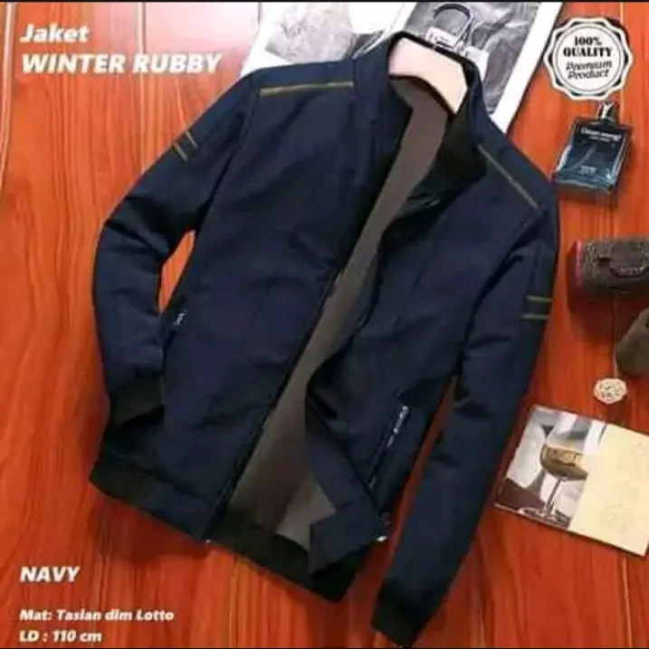 Jaket Cowok Jumbo 2Xl-8Xl jasket winter rubby bahan parasut Taslan Jaket Big size ellegan 4