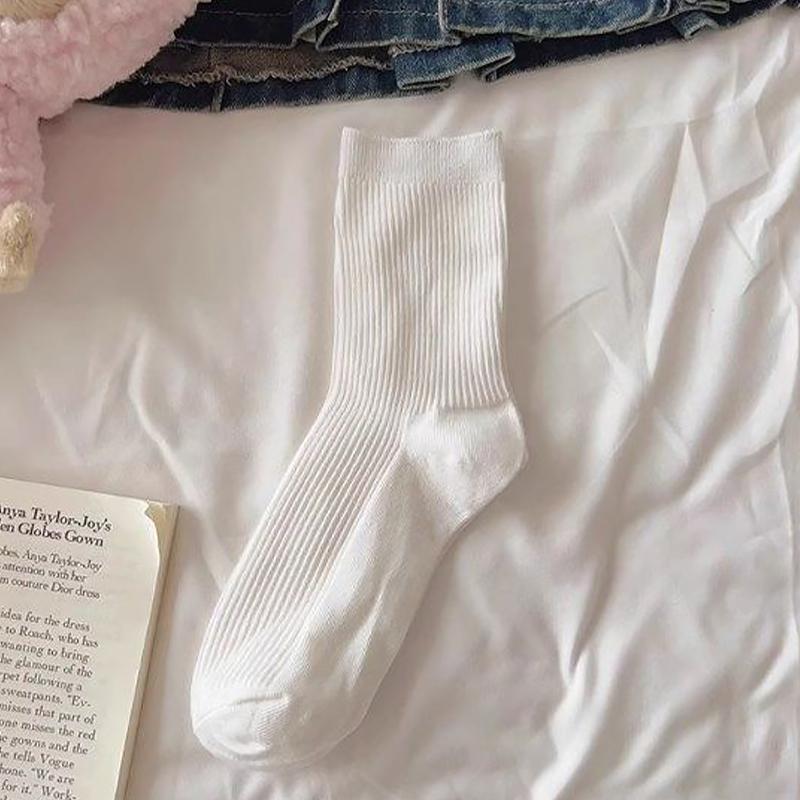 Product Introduction of Tất Lolita, 1 Đôi, Có Nơ, Ống Giữa, Phong Cách Preppy, Tất Công Chúa, Thời Trang Đường Phố JK vớ  da 28