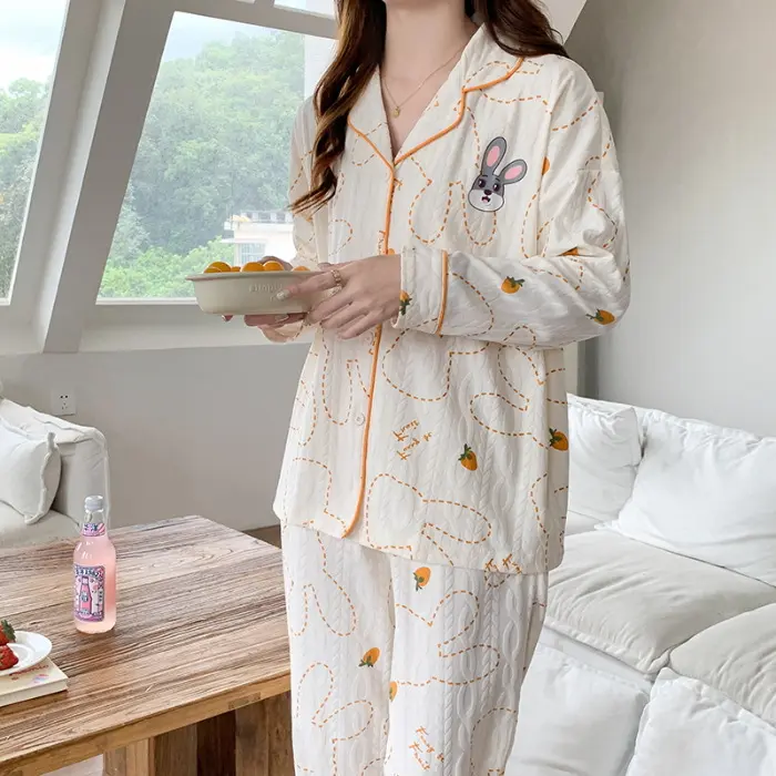 Bộ ngủ nữ - Đồ bộ mặc nhà pijama women mẫu mới 2024 áo quần ngủ dài DDCP11
