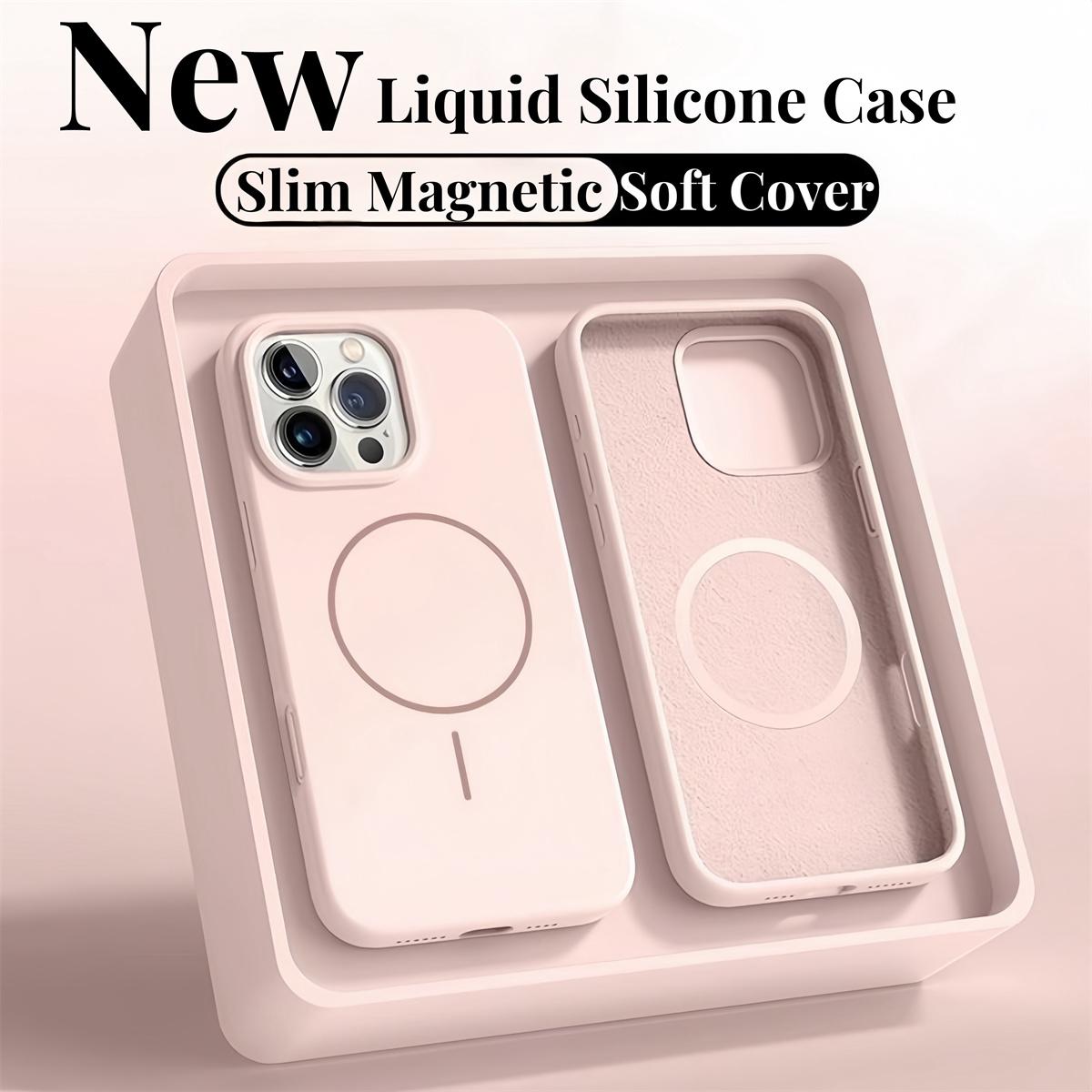 New Color Liquid Silicone Magnetic Phone Case For iPhone 16 Plus 15 14 13 11 12 16 Pro Max Anti Fingerprint Wireless Charging Soft Cover Shockproof