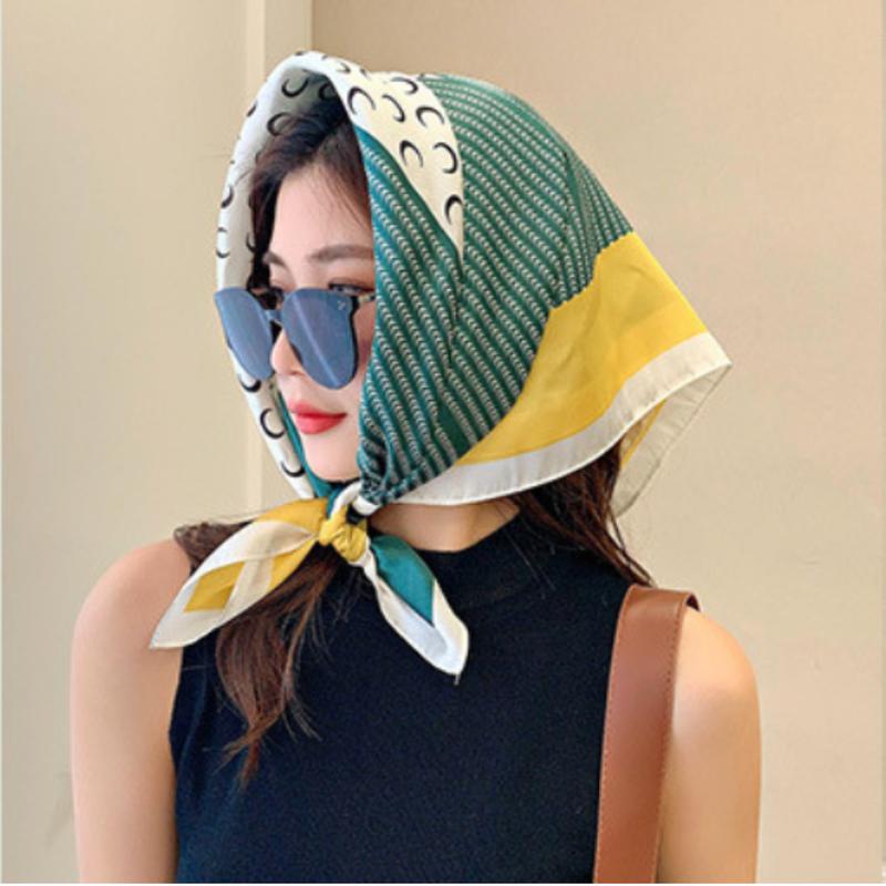 Khăn Lụa Vuông 70x70 Quàng Cổ Nữ Công Sở- Trùm đầu Quấn Tóc Quấn Túi Làm Áo Yếm Lụa- Họa tiết đối xứng