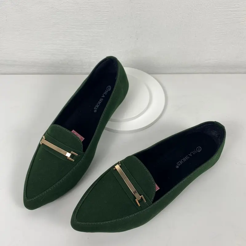Onla Shoes Flatshoes Wanita LB11 Karet Hitam Suade Lembut Kerja Perempuan Cewek 4