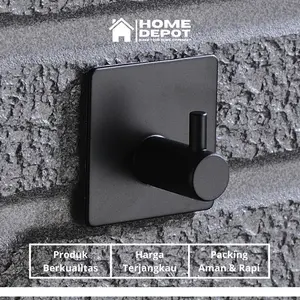 Gantungan Baju Dinding Stainless Steel Minimalis Tempel Tanpa Paku Bor