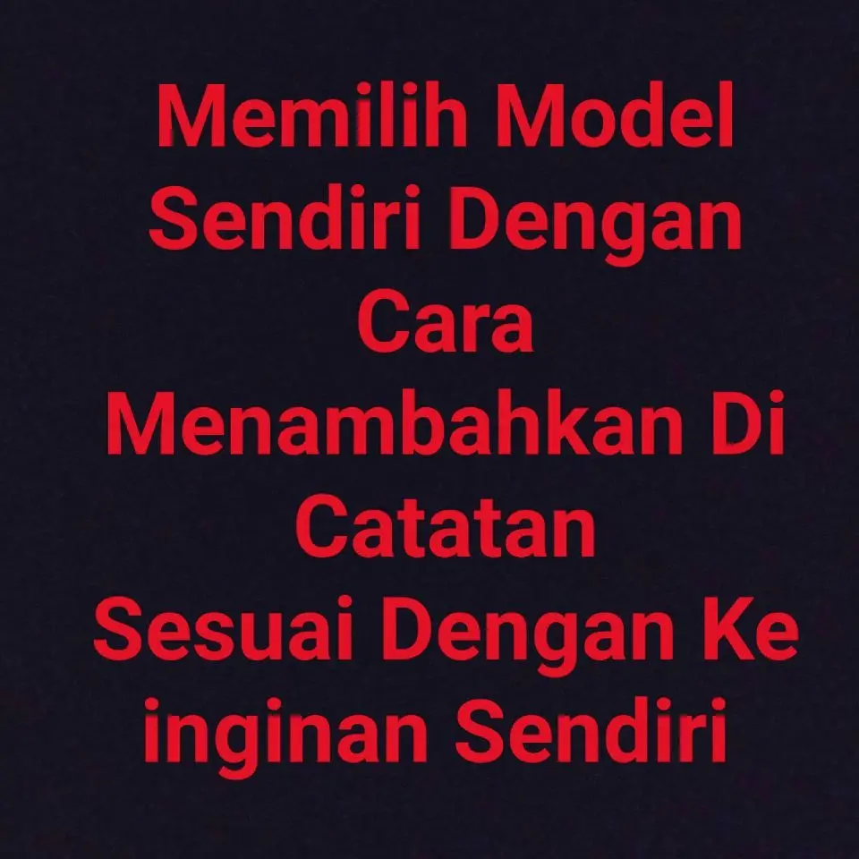 Pilih Sendiri Via Catatan