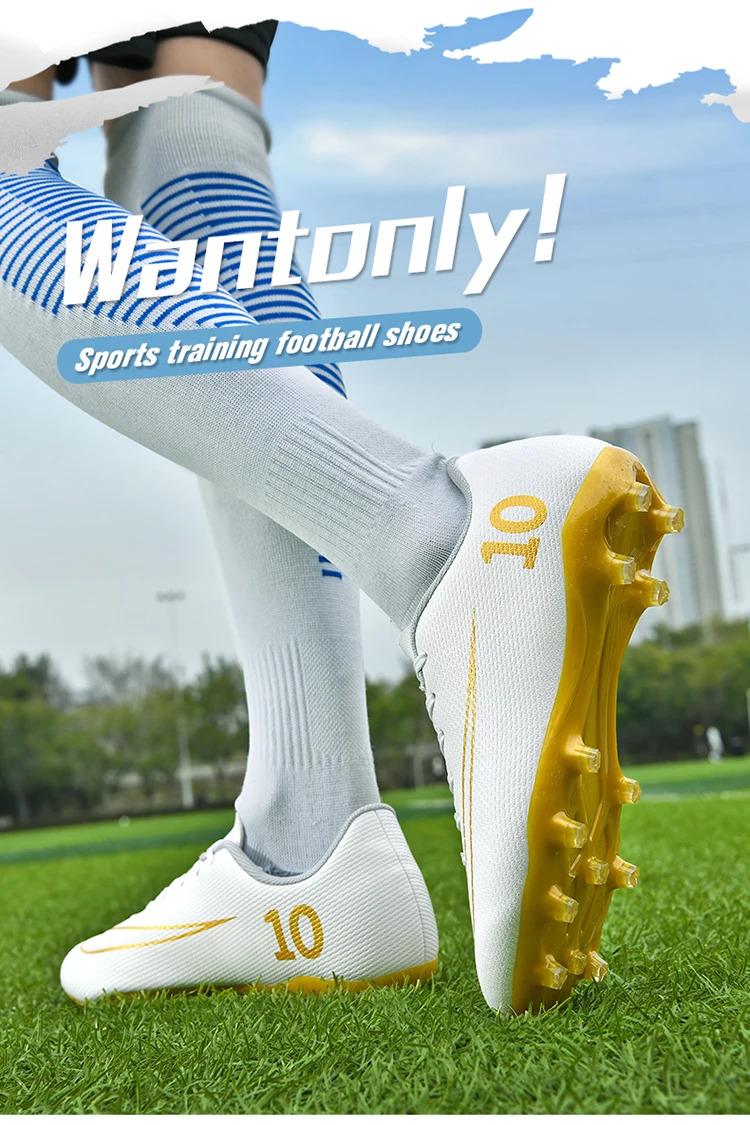 Product Introduction of Professional Men Football Shoes TF/FG Professional Boy Football Field Boots Society Cleats Soccer Shoes Fast Non Slip Sneaker 2