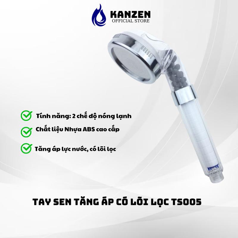 Vòi sen tăng áp QMS có lõi lọc loại bỏ cặn làm trong làm sạch nước - TS005