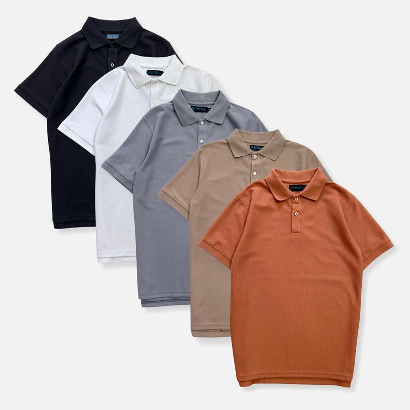 Áo Thun Polo Nam Trơn Basic 4 Màu KENTA  ATP0039 Menswear Cotton Có Cổ Shirt Có Cổ Shirt