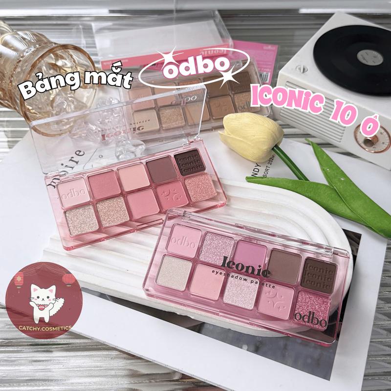 [ODBO] Bảng Phấn Mắt ODBO 10 Ô Iconic Nhũ Lì Nhỏ Gọn, Tone Lạnh Ấm 7g (OD2029)
