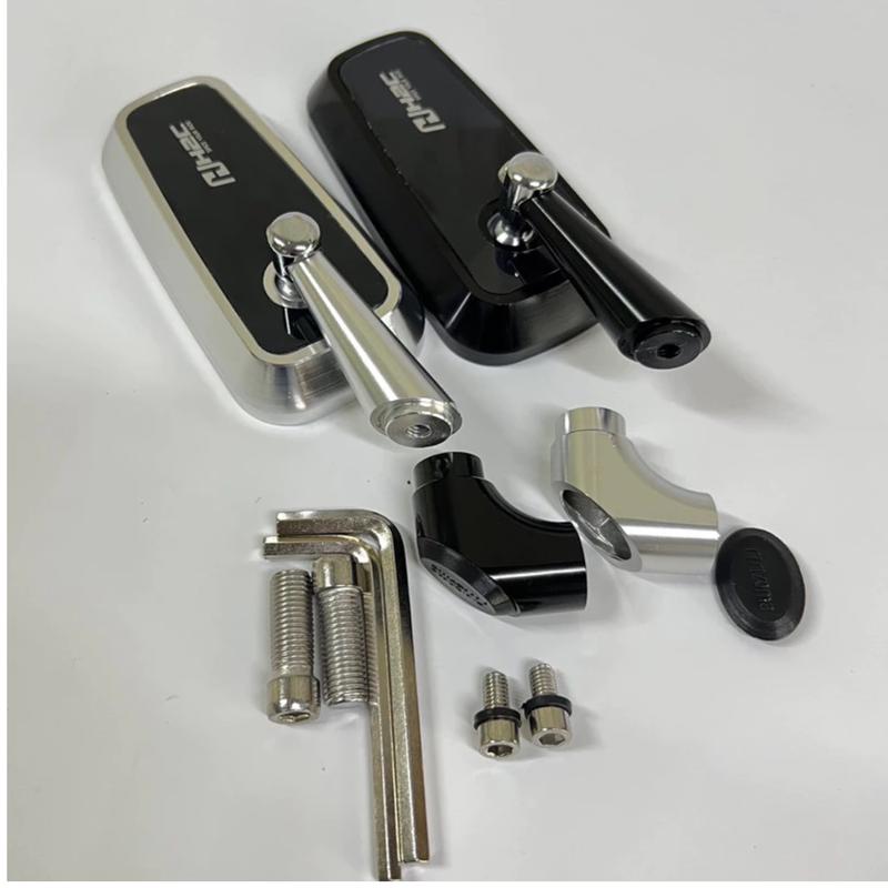 Gương H2c Nhôm Cnc Mặt Kính Trắng Kèm Ốc , Lục Giắc Theo Kính Dành Cho Các Dòng Xe Máy