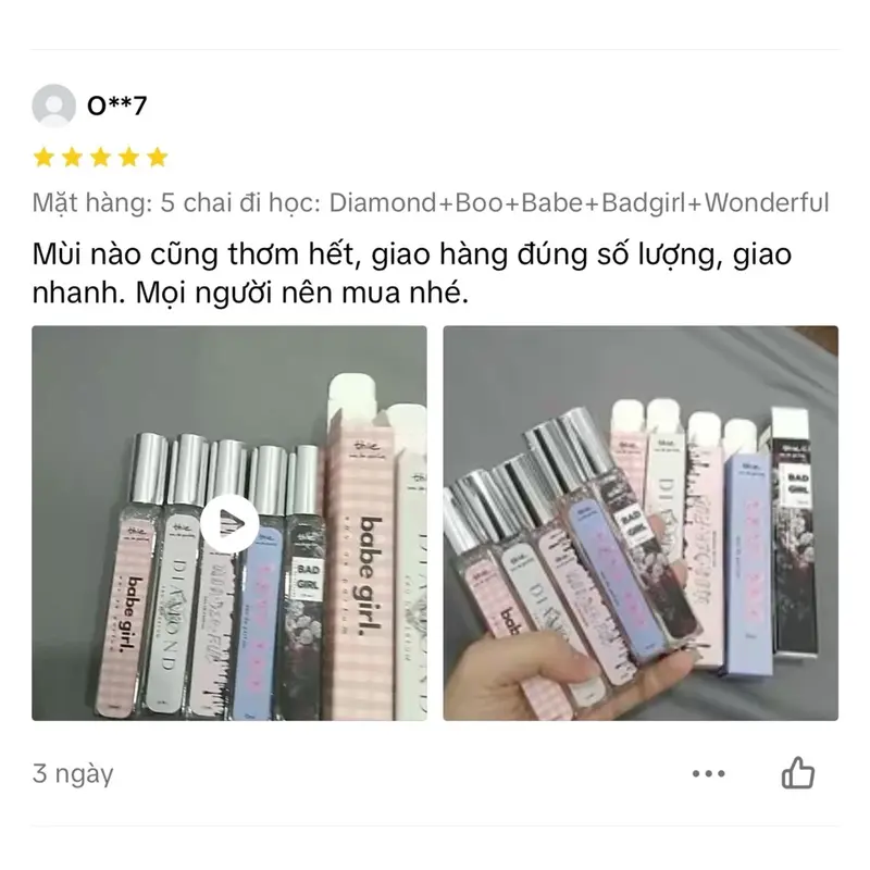 (5 chai) COMBO 5 CHAI NƯỚC HOA CHIẾT Thie Parfum 10ml THƠM 6-8 TIẾNG 5