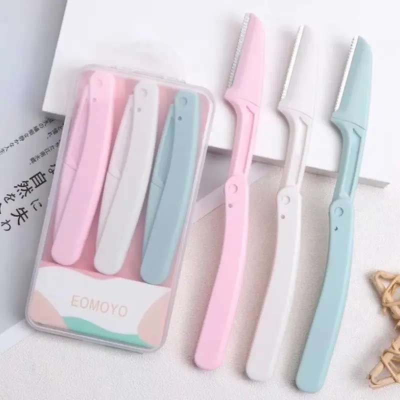 Set hộp 3 dao cạo lông mày tạo dáng chân mày makeup trang điểm