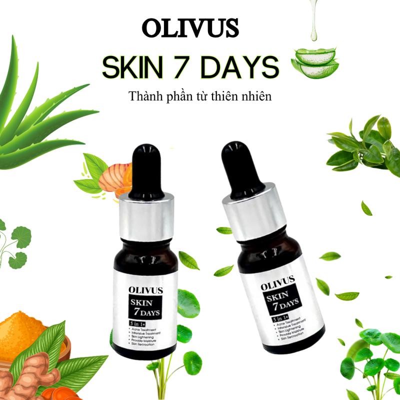 Serum hỗ trợ mụn thâm OLIVUS - Skin 7 Days 10ml Skincare serum  trị mun gem
