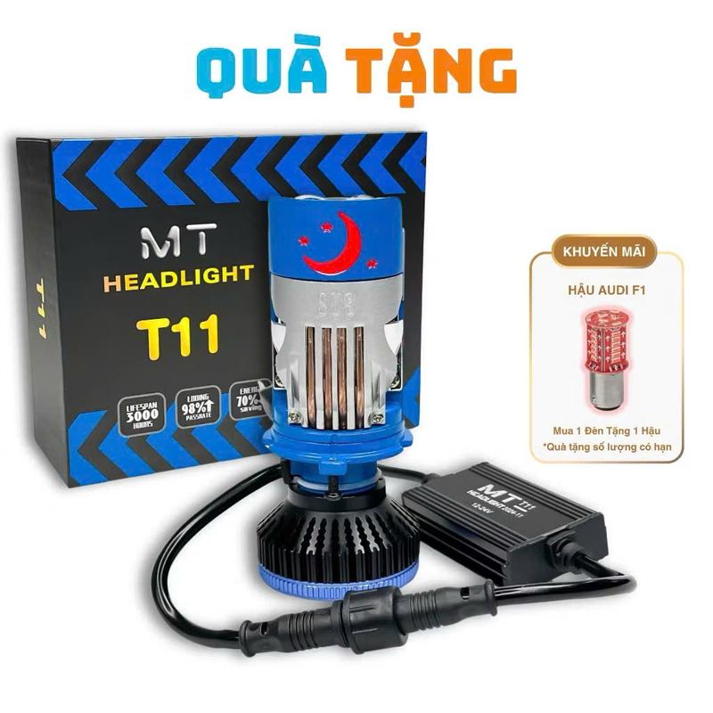 [ Mua Đèn Tặng Hậu AuDi ] Bóng Đèn Led Pha Bi Cầu Mini T11 Laser ( New 2025 ) Chính Hãng MT Headlight - Công Suất 80W Chân H4 BH 12 Tháng ( Giá 1 Đèn )