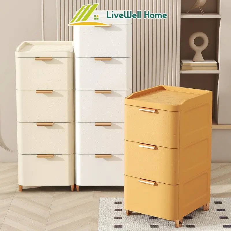 Drawer Style Storage Cabinet | Bedroom Bedside Table Organizer