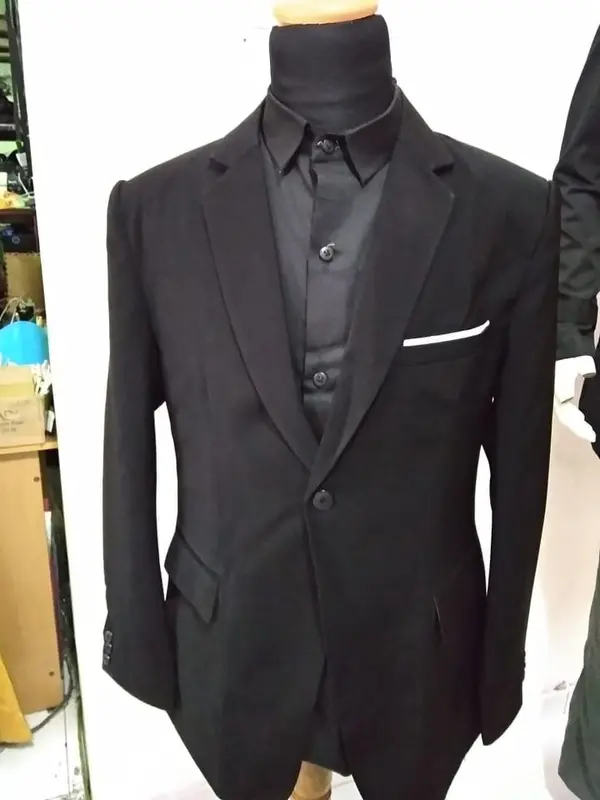 Jas Blazer Pria & Wanita Warna Hitam / Jas Couple Hitam / Blazer Pria / Blazer Wanita / Jas kantoran / Jas Kerja kain panjang Tangan Kantor Formal Semi 1