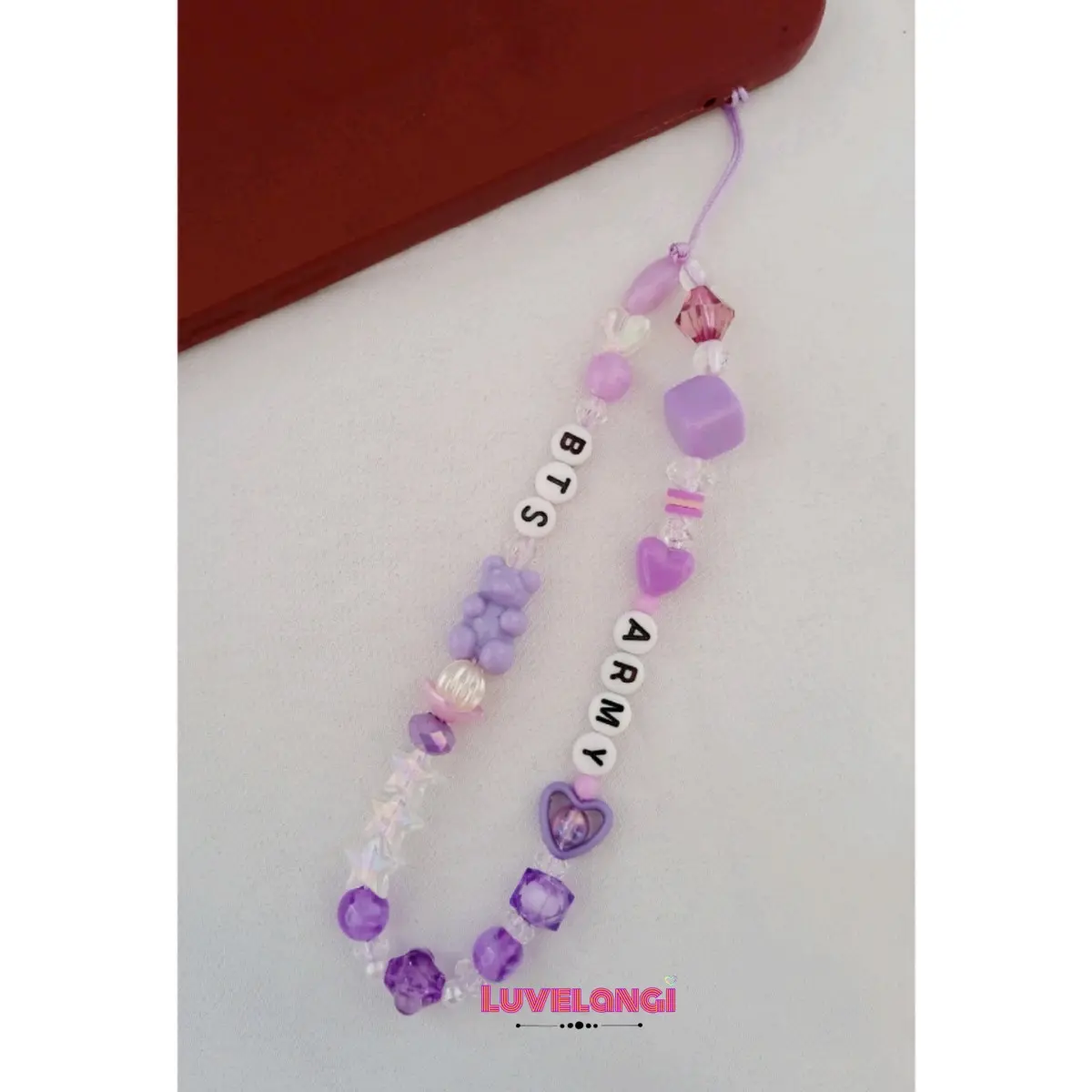 Strap hp kpop BTS EXO SVT NCT / phone charms / Gantungan hp manik-manik Plastik