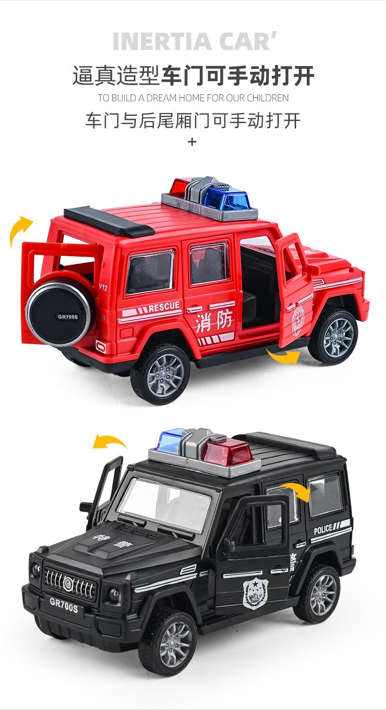 Product Introduction of Inertia Openable Police Car Ambulance Tank Truck Fire Truck Model Children's Boys and Girls Toy Car Street Vendor Wholesale 4