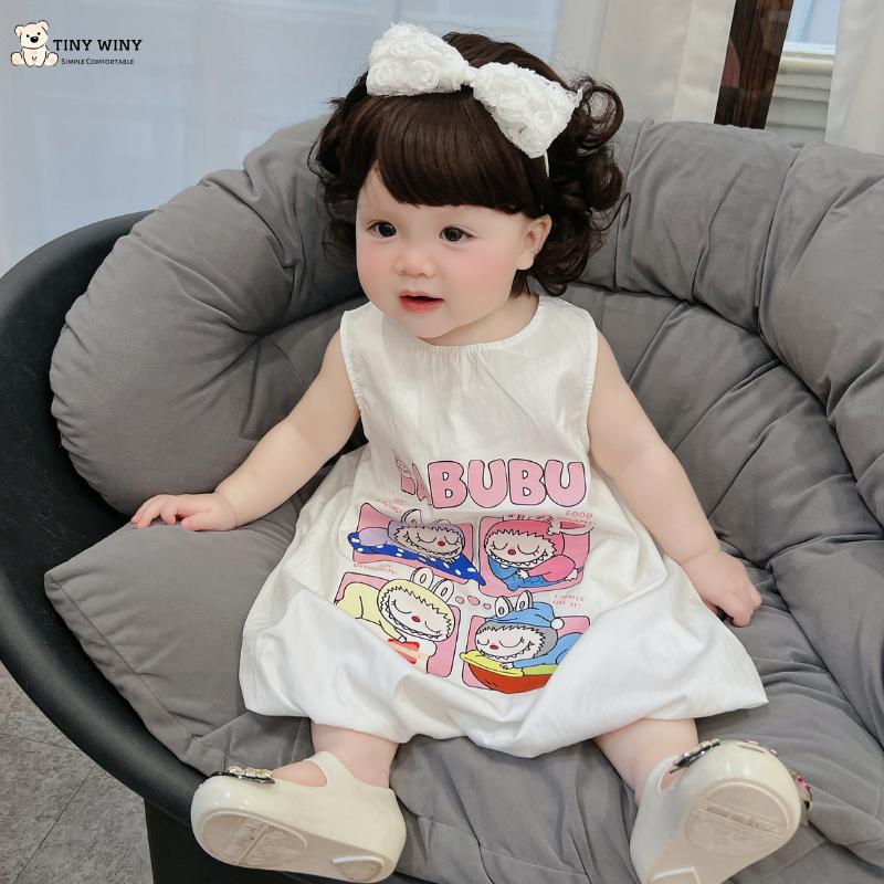 Tiny Winy L2 - Váy bí in hoạt tiết labubu dễ thương cho bé gái - váy