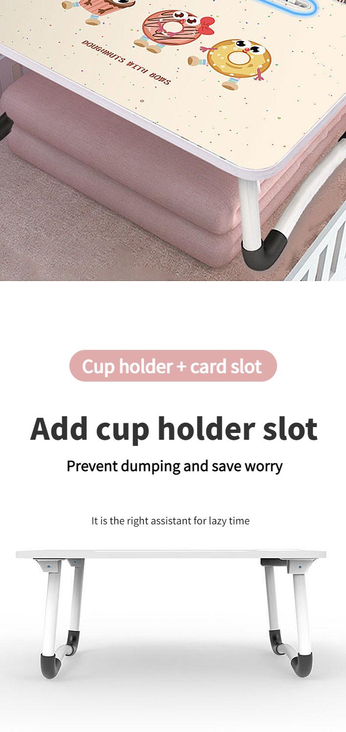 Product Introduction of Cartoon Cute Foldable Bed Desk with Laptop Tray for Dorm & Student Use - Portable and Convenient 25