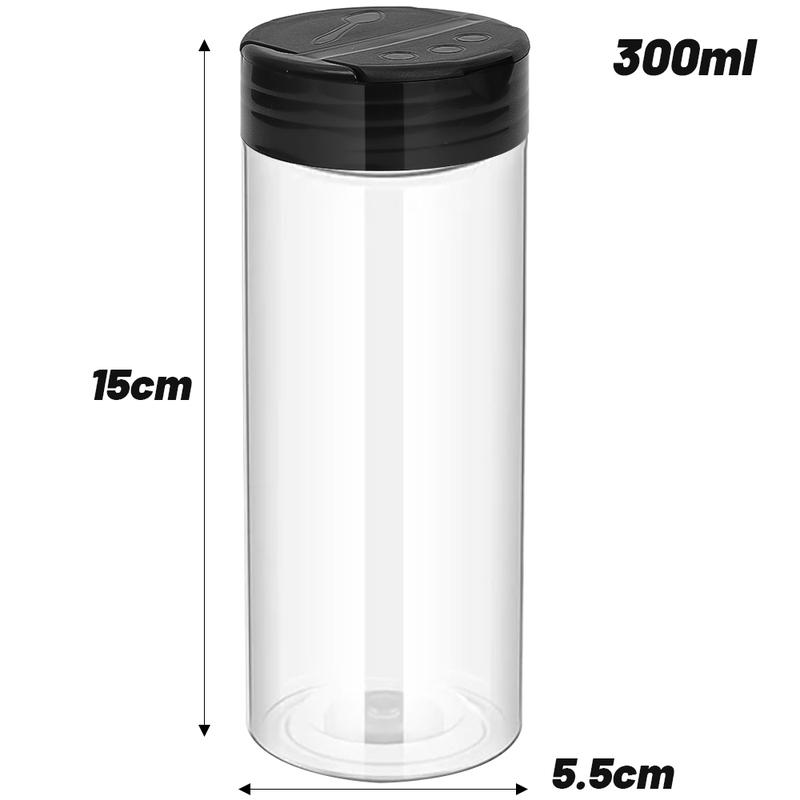 Product Introduction of 1-5Pcs Spice Jars With Shaker Lids Plastic Clear Seasoning Bottle For Herbs Powders Salt Pepper BBQ Condiment Box Kitchen Tools 19