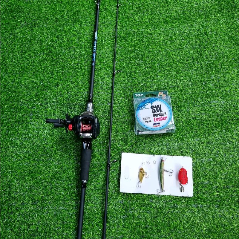 combo bộ cân lure máy ngang cần đen daiwa 1m65 1m8 2m1 2m4 Bắt Cá Fishing Đi Câu Câu Cá
