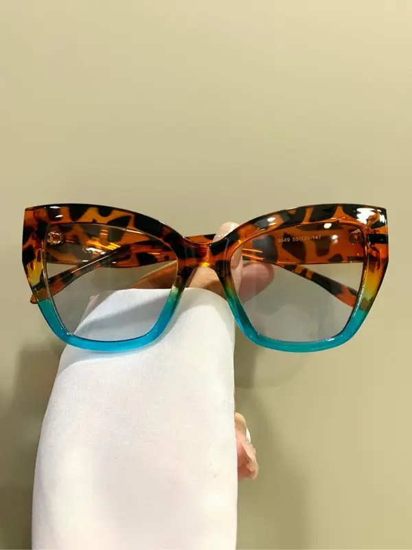 Unisex Simple Style Cat Eye Frame Sunglasses, Trendy Casual Sunglasses for Everyday Use, Fashion Accessories for Outdoor Activities 6