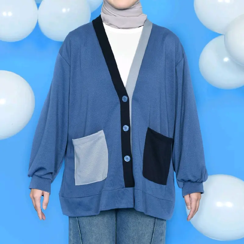 MYBAMUS X TITAHARR TITA COLORBLOCK CARDI - OUTER KANCING - CARDIGAN KOREA STYLE Cewek 7