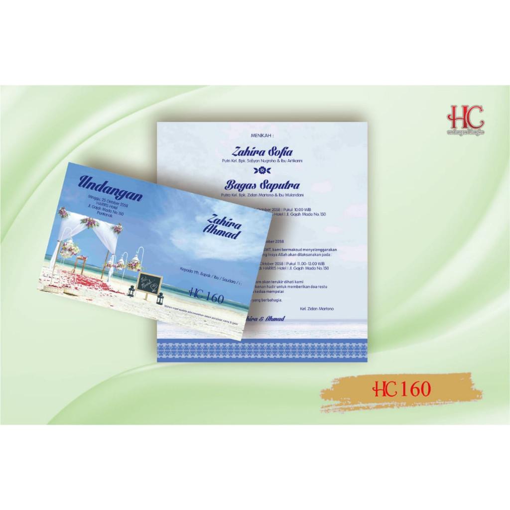 Undangan Pernikahan Kekinian HC 160 Elegan Modern Paket Lengkap 100 PCS Gratis Label & Plastik - JanjiKita | Default