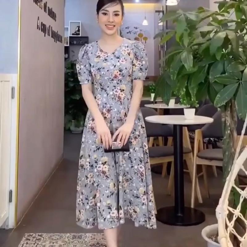 [40-50kg]VÁY THIẾT KẾ THỜI TRANG CAO CẤP MỚI CHO MẸ, CHẤT LỤA HÀN MÁT MỊN DỄ CHỊU THOẢI MÁI CHO MẸ TỰ TIN KHI MẶC 1