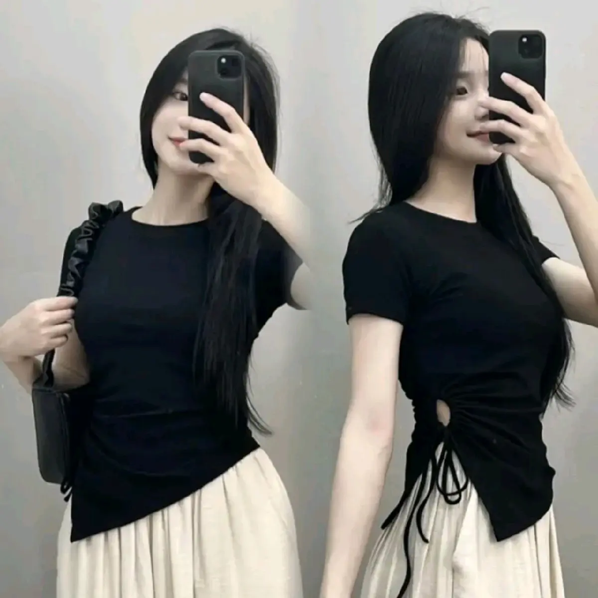 áo croptop chất tăm lạnh co giãn Nữ