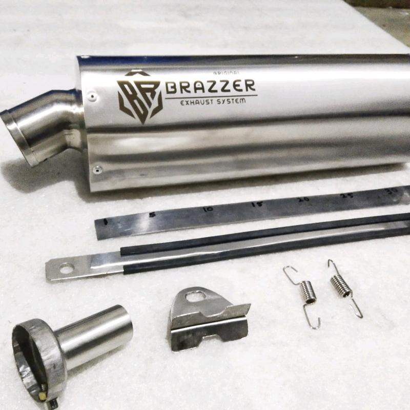 silincer Racing Big volume inlet 50mm knalpot racing Original Brazzer exhaust silincer only 8