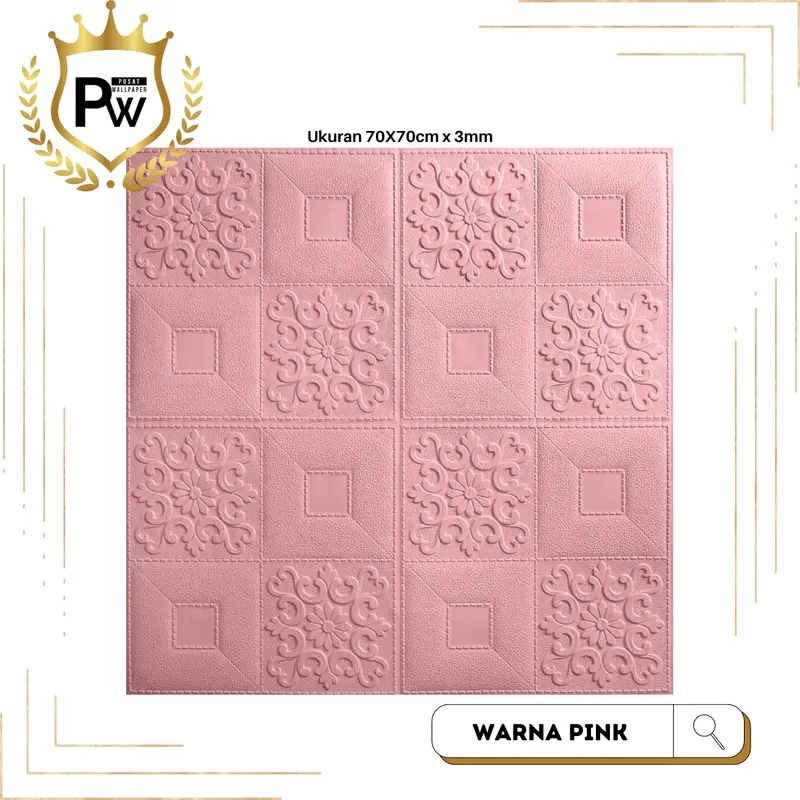 PAKET 10 LEMBAR [SERI C - 3MM] Wallfoam Dinding Dekorasi Ruangan 3D / Wallpaper Foam Motif Batik Untuk Plavon 8