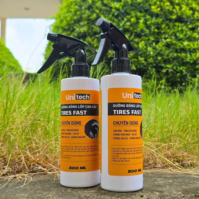 Dưỡng Bóng Vỏ Lốp Ô Tô UNITECH TIRES FAST 5 Lít, Giúp Làm Đen Lốp, Chống Lão Hóa, Bám Bụi 4